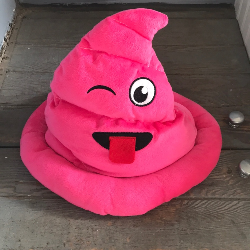 Pink poop hat